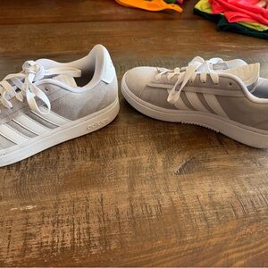 adidas Light Gray Suede Casual Sneakers